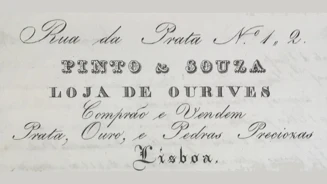 Cabeçalho de uma conta corrente da Casa Pinto & Sousa