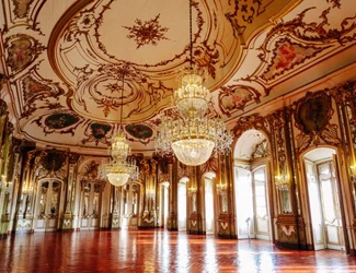 Parques De Sintra Palacio Nacional E Jardins De Queluz Sala Do Trono 01
